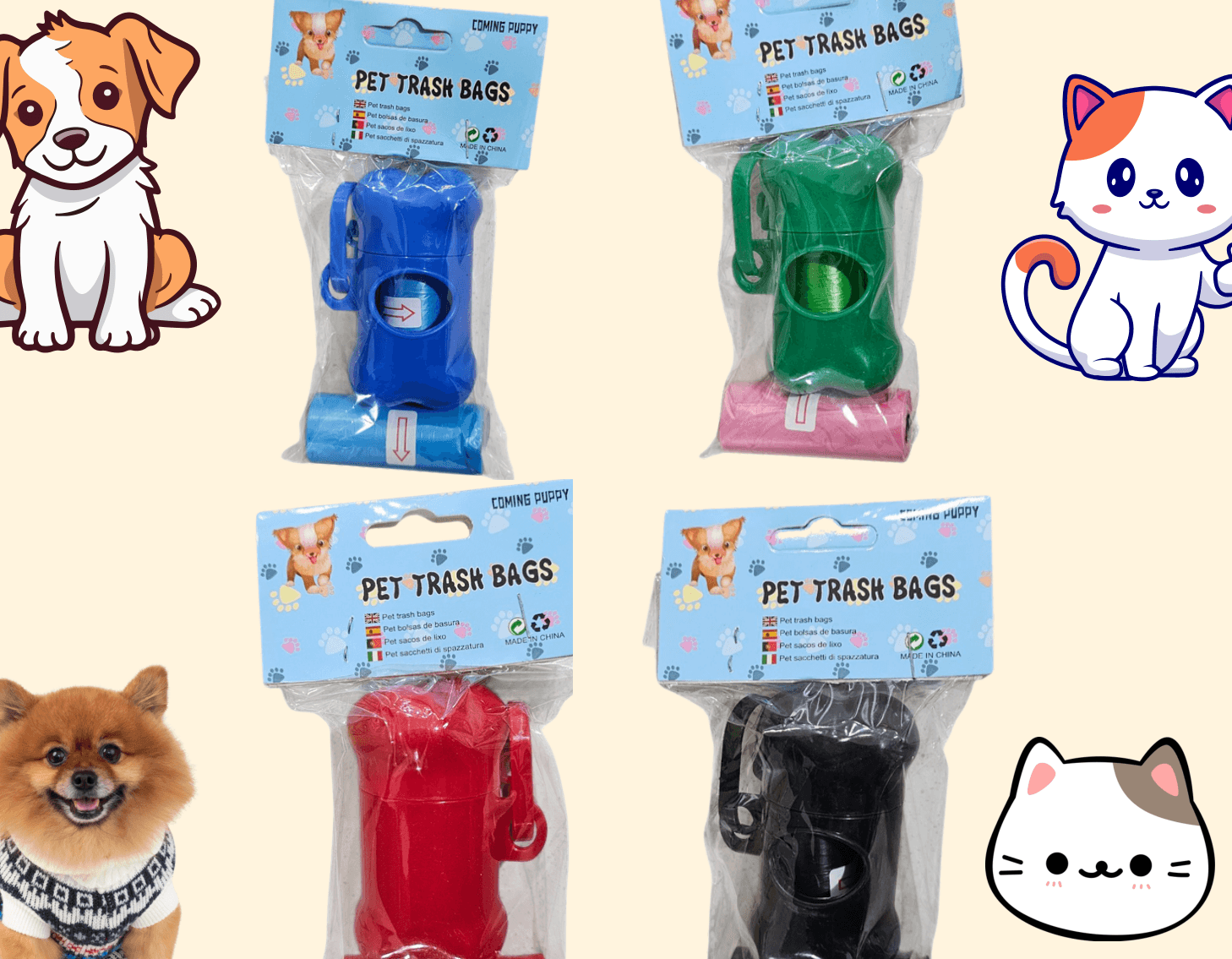 DISPENSADOR BOLSA MASCOTA + RESPUESTO