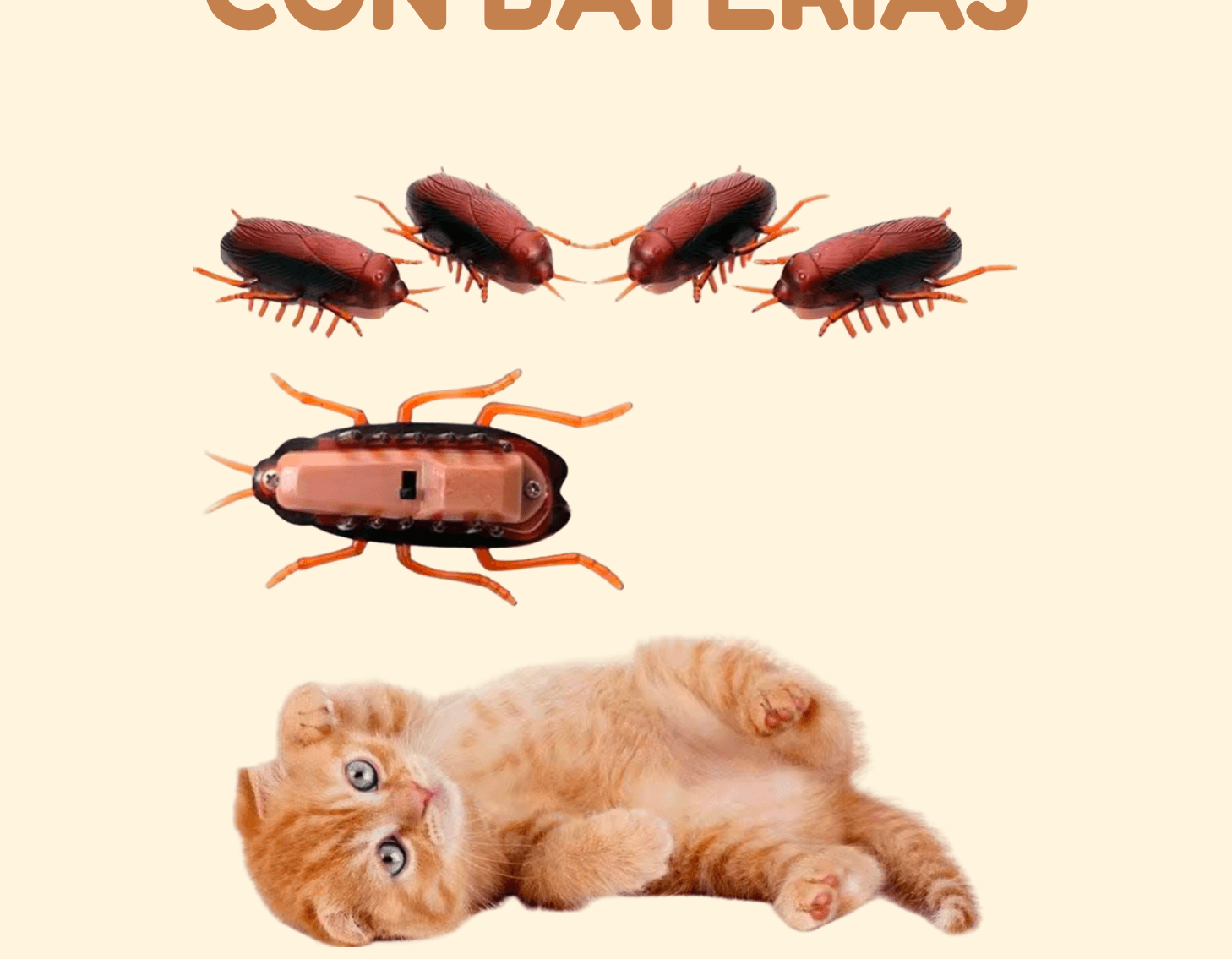 JUGUETE CUCARACHA CON BATERIAS
