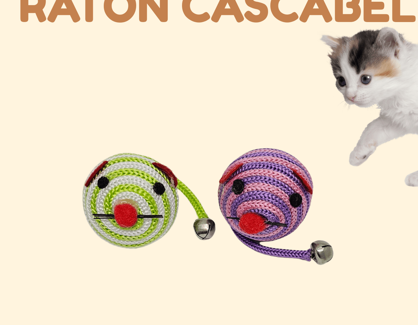 JUGUETE GATO RATON CASCABEL