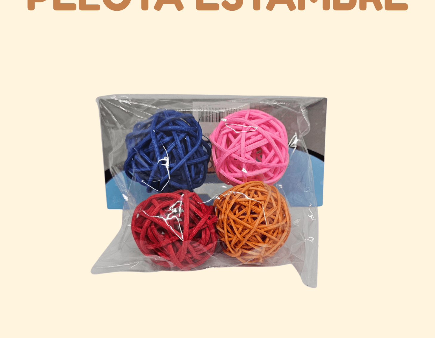 KIT JUGUETE GATO PELOTA ESTAMBRE